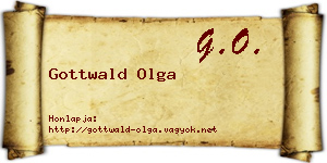 Gottwald Olga névjegykártya